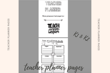Load image into Gallery viewer, CREATE YOUR OWN BOOK - Teacher Planner Pages - KDP Interiors in PPTX