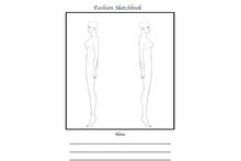 Load image into Gallery viewer, CREATE YOUR OWN BOOK -High Fashion Design Sketchbook Interior PDF for KDP, 8.5" by 11", 100 Pages