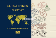 Load image into Gallery viewer, 2-for-1 Global Citizen Passport Greeting Card in English and Spanish