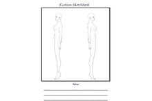 Load image into Gallery viewer, CREATE YOUR OWN BOOK -High Fashion Design Sketchbook Interior PDF for KDP, 8.5&quot; by 11&quot;, 100 Pages
