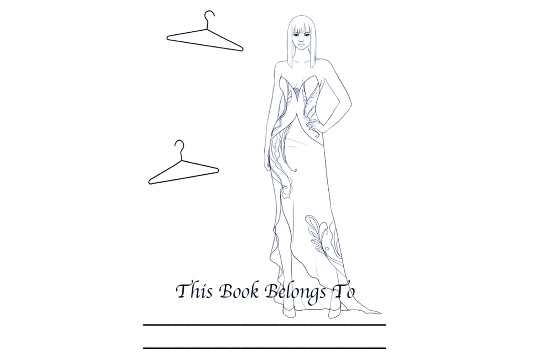 CREATE YOUR OWN BOOK -High Fashion Design Sketchbook Interior PDF for KDP, 8.5